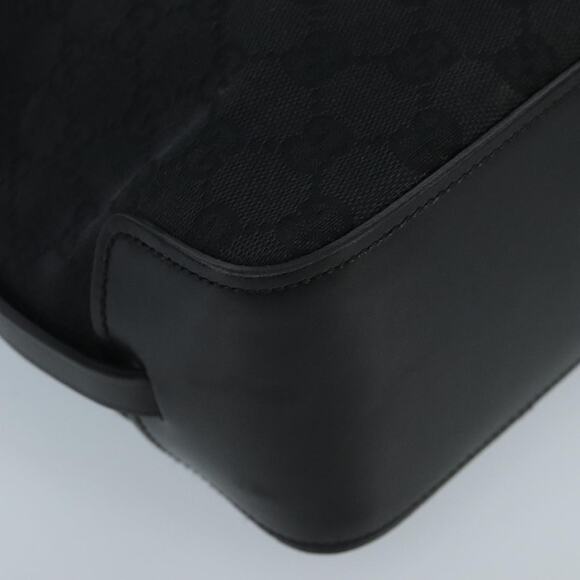 GUCCI GG Canvas Tote Bag Black Silver - Picture 11 of 16